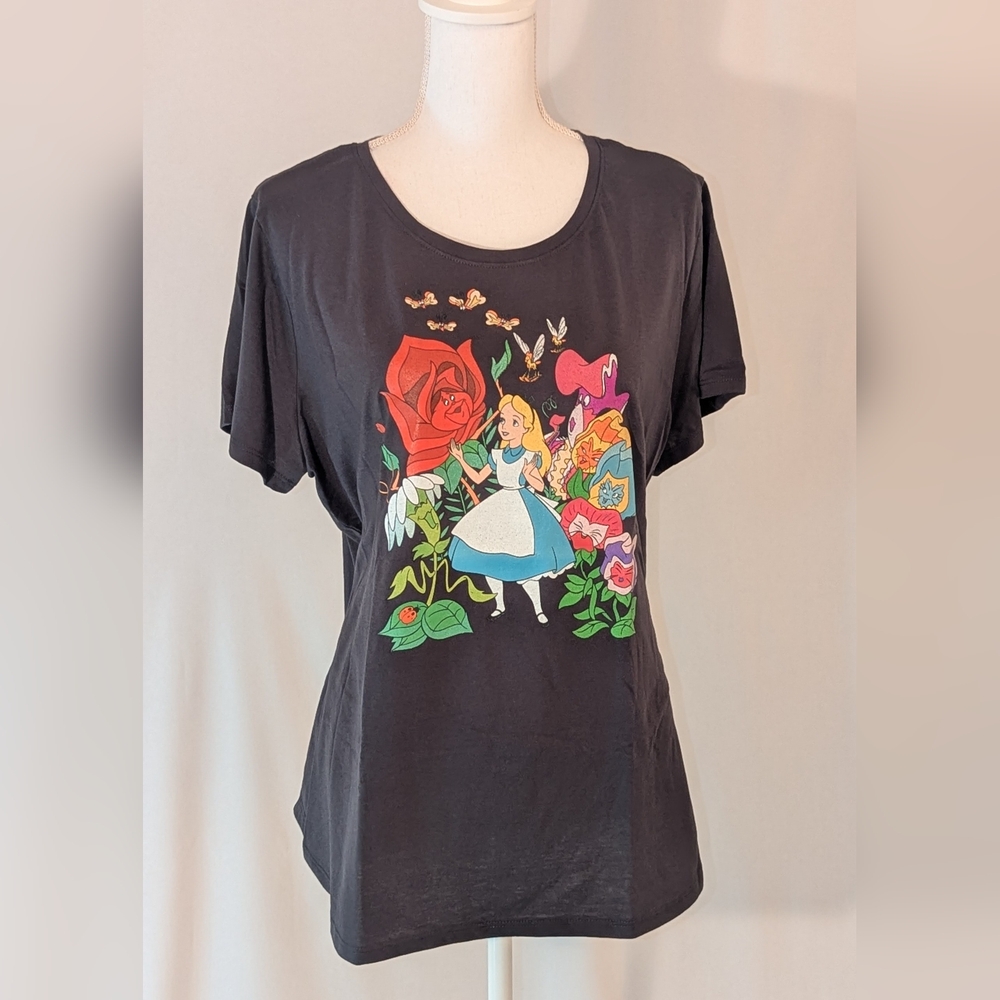 Disney Dark Gray Alice in Wonderland Graphic Tee Sz XXL NWT - Picture 5 of 9